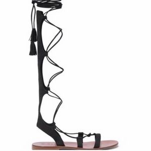 M. Gemi Black Arioso Gladiator Sandals Size 37